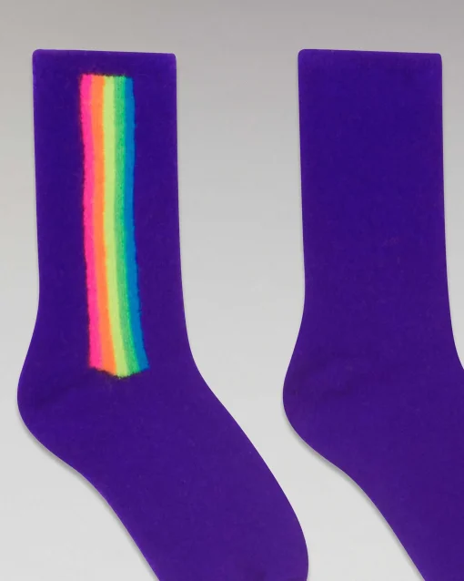 Chaussettes Mi-Hautes Bandes Multicolore
