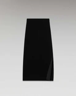 Jupe Mi-Longue A Cotes Fendue