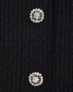 Jupe Mini Metallise Boutons Bijoux