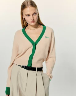 Pull Cardigan Bicolore