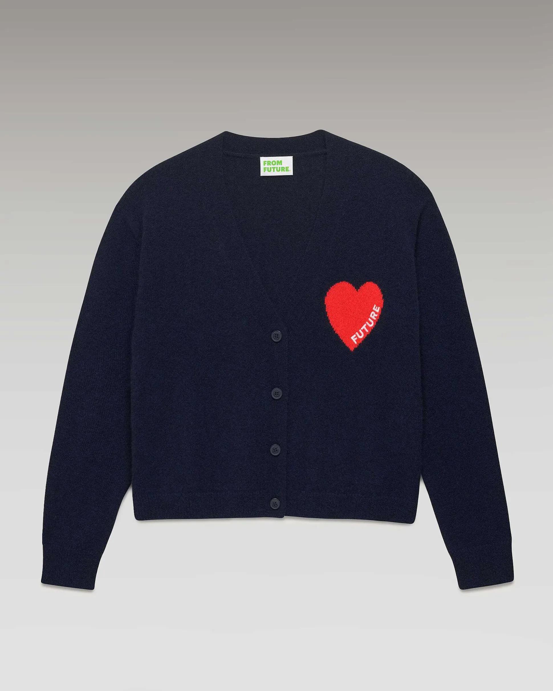 Pull Cardigan Coeur Leger