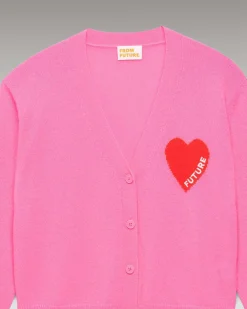 Pull Cardigan Coeur Leger