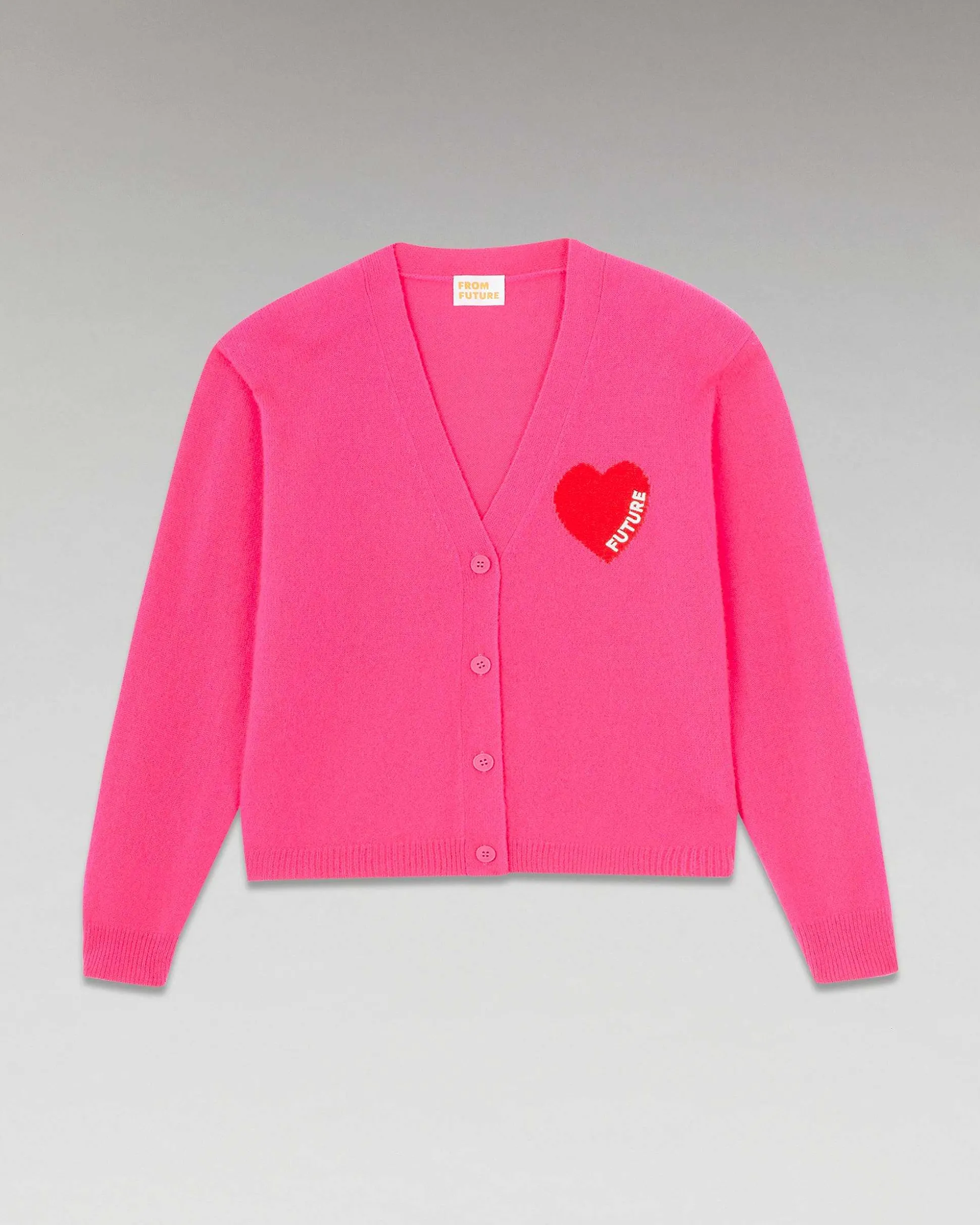 Pull Cardigan Coeur Leger