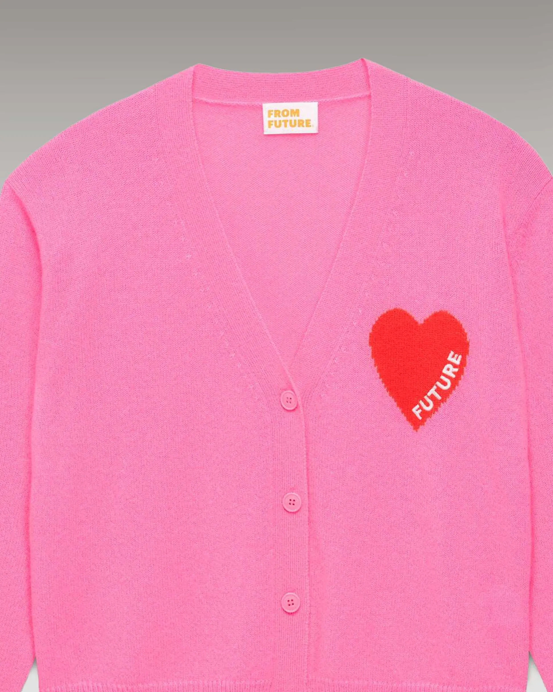 Pull Cardigan Coeur Leger