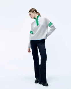 Pull Col Camionneur Bord-Cotes Tricot Ajoure