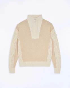 Pull Col Camionneur Tricot Ajoure