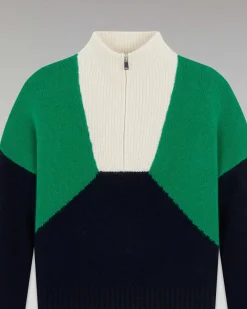 Pull Col Camionneur Tricolore