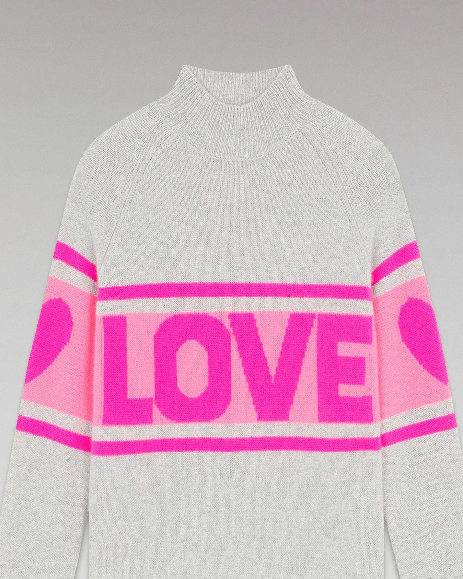 Pull Col Montant Bande Love