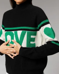 Pull Col Montant Bande Love