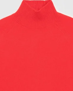 Pull Col Montant Bandes Manches Multicolore Leger