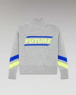 Pull Col Montant Future Et Bandes Manches