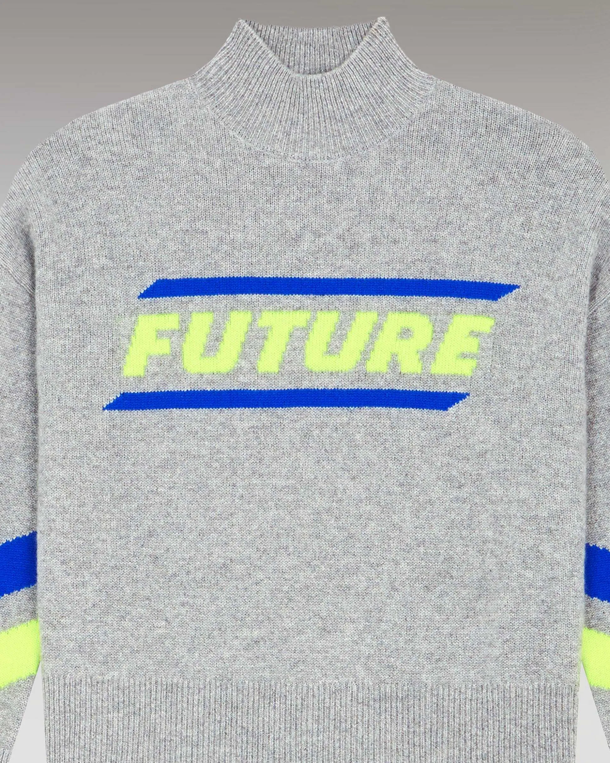 Pull Col Montant Future Et Bandes Manches