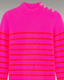 Pull Col Montant Mariniere A Boutons