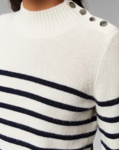 Pull Col Montant Mariniere A Boutons