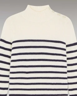 Pull Col Montant Mariniere A Boutons