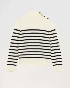 Pull Col Montant Mariniere A Boutons