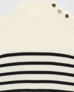 Pull Col Montant Mariniere A Boutons