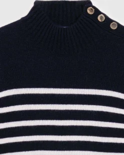 Pull Col Montant Mariniere A Boutons