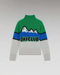 Pull Col Montant Ski Club Montagnes