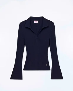 Pull Col Polo A Cotes Bijou