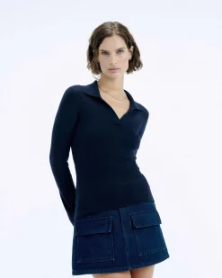 Pull Col Polo A Cotes Bijou