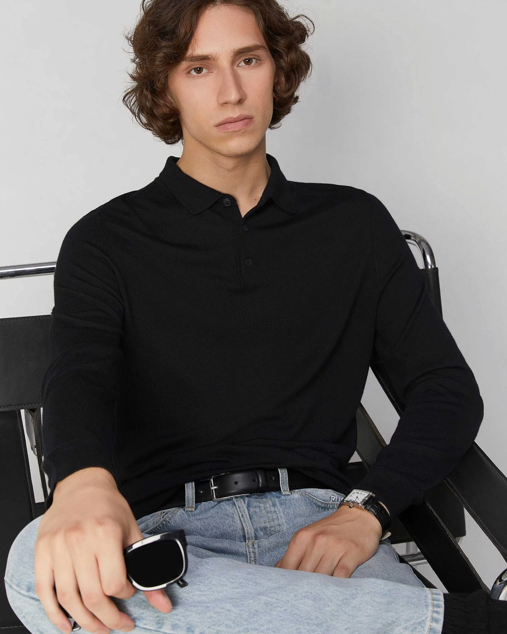 Pull Col Polo Basique