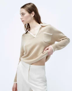 Pull Col Polo Bicolore