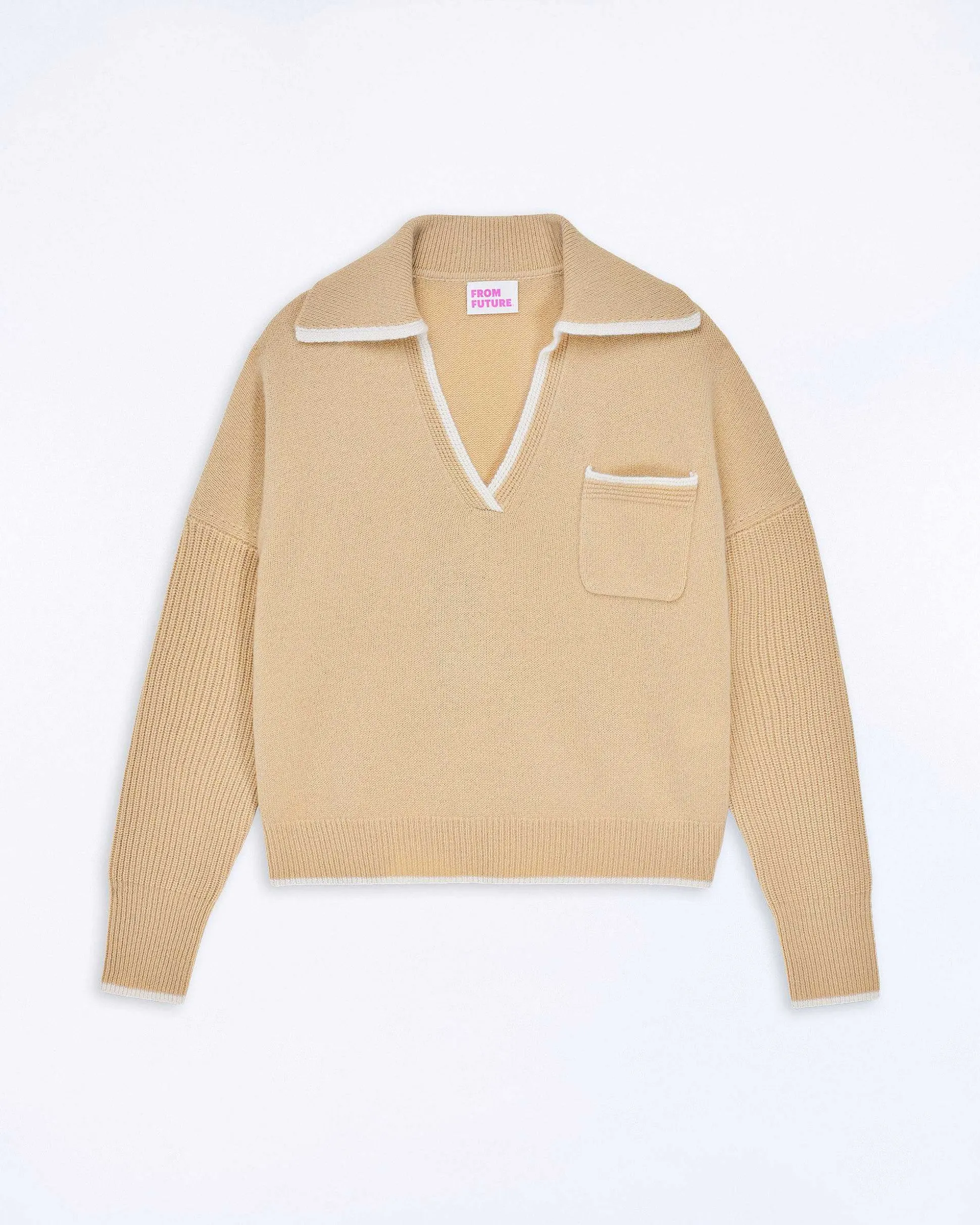 Pull Col Polo Bicolore