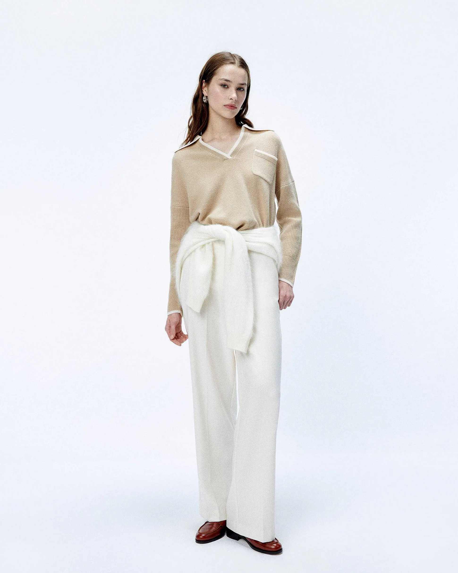 Pull Col Polo Bicolore