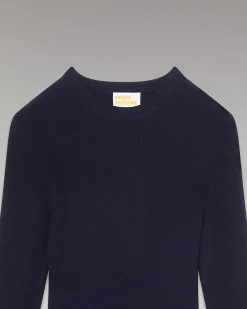 Pull Col Rond A Cotes