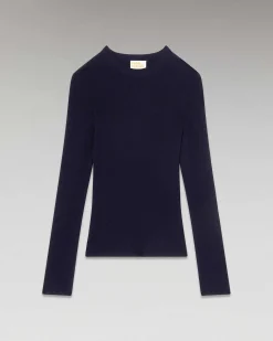 Pull Col Rond A Cotes