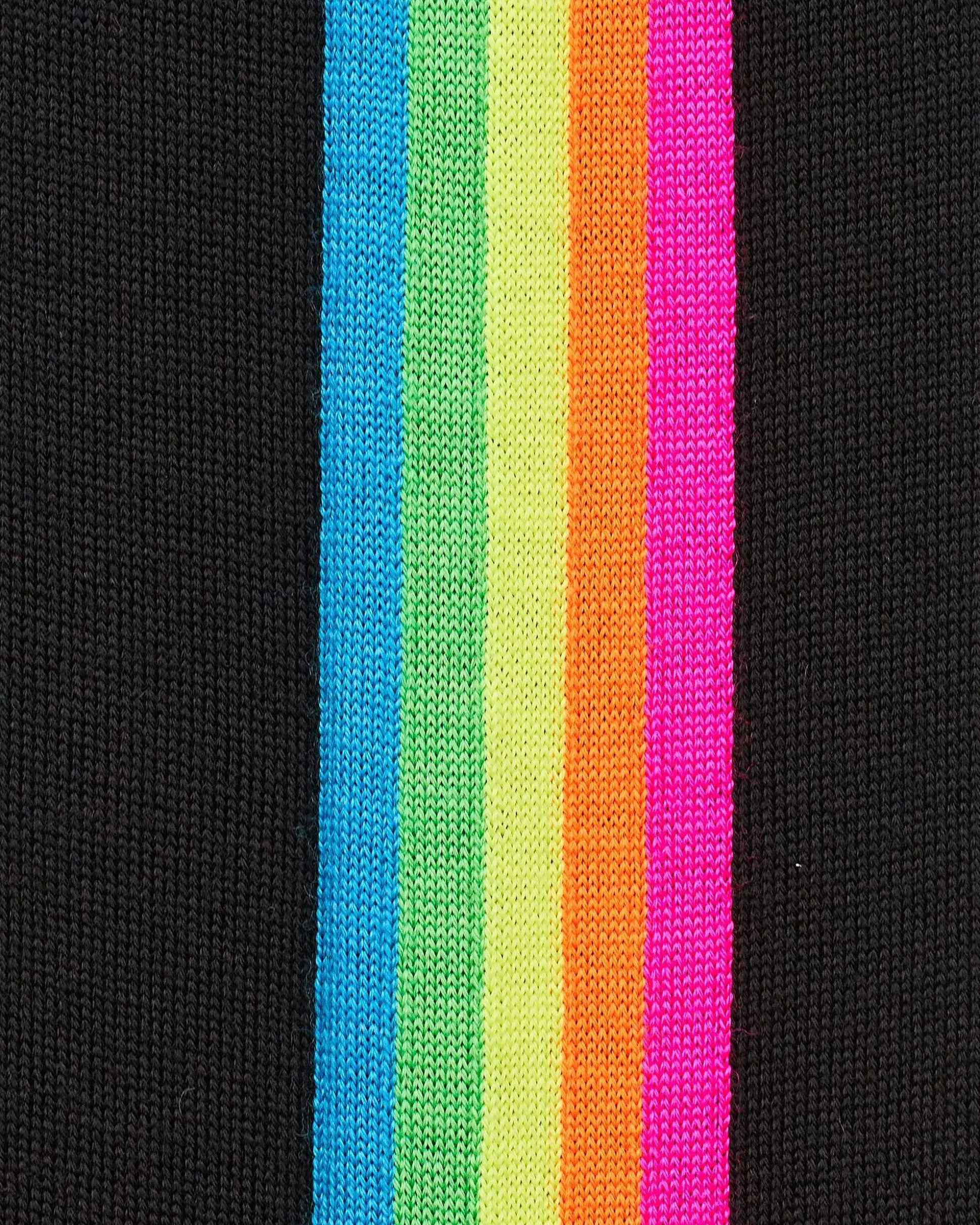 Pull Col Rond Bande Multicolore Aux Manches