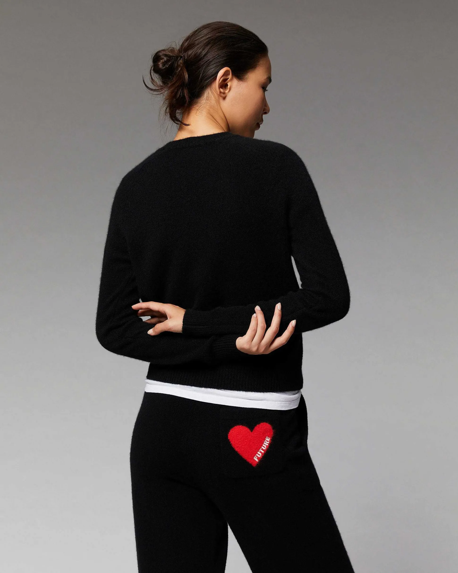 Pull Col Rond Bandes Multicolore Raglan