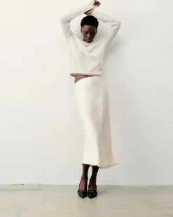 Pull Col Rond Bas Liseret Multicolore