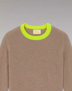 Pull Col Rond Bicolore Leger