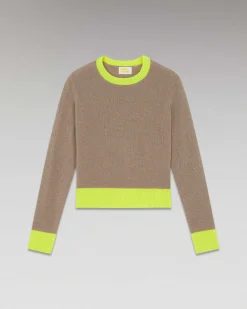 Pull Col Rond Bicolore Leger