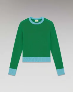 Pull Col Rond Bicolore Leger