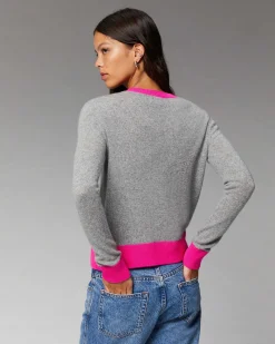 Pull Col Rond Bicolore Leger