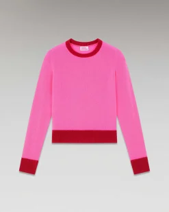 Pull Col Rond Bicolore Leger