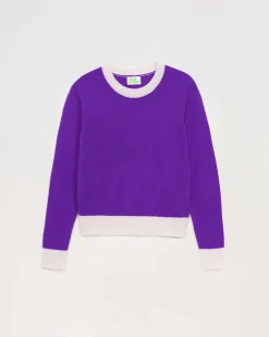 Pull Col Rond Bicolore Leger