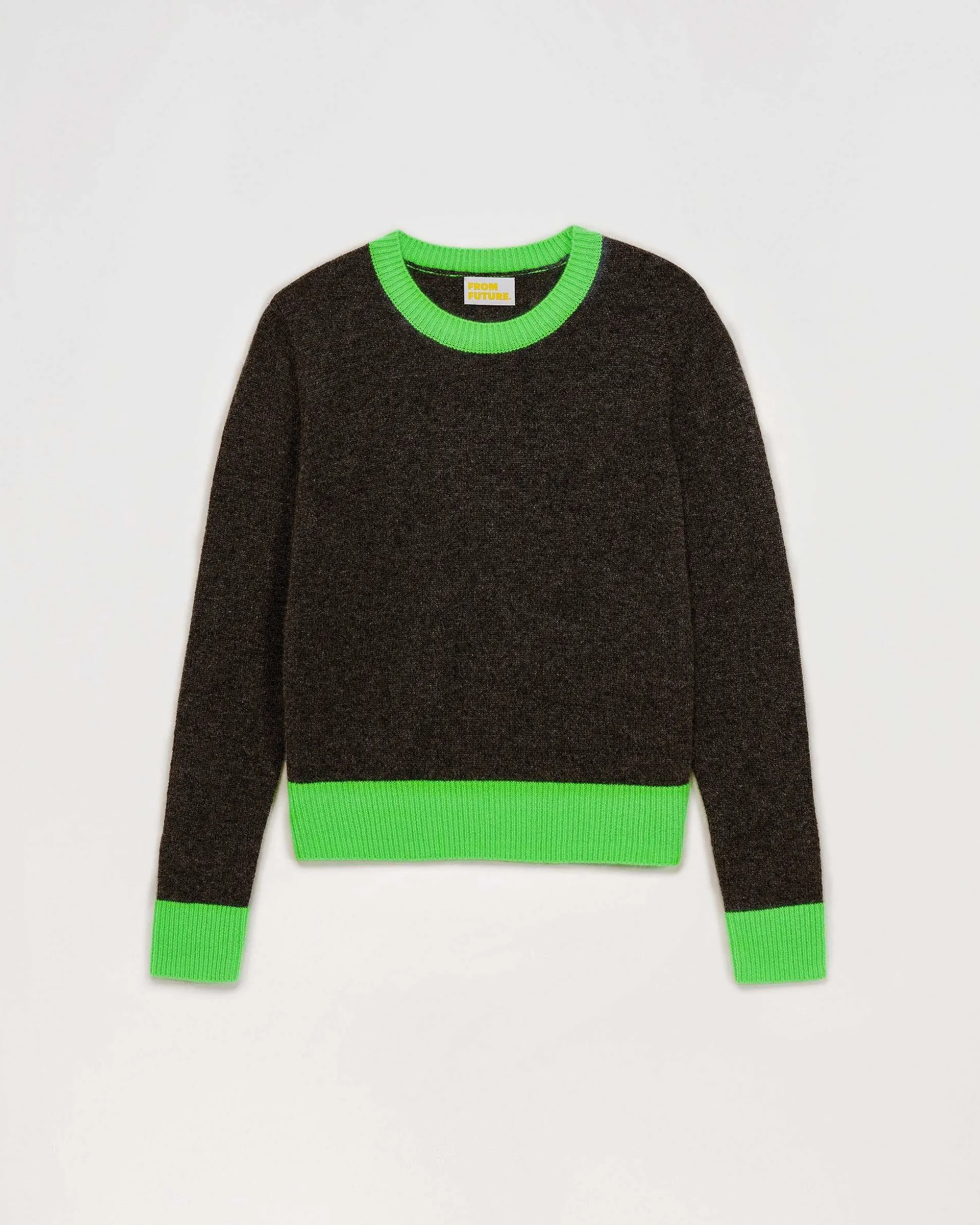Pull Col Rond Bicolore Leger