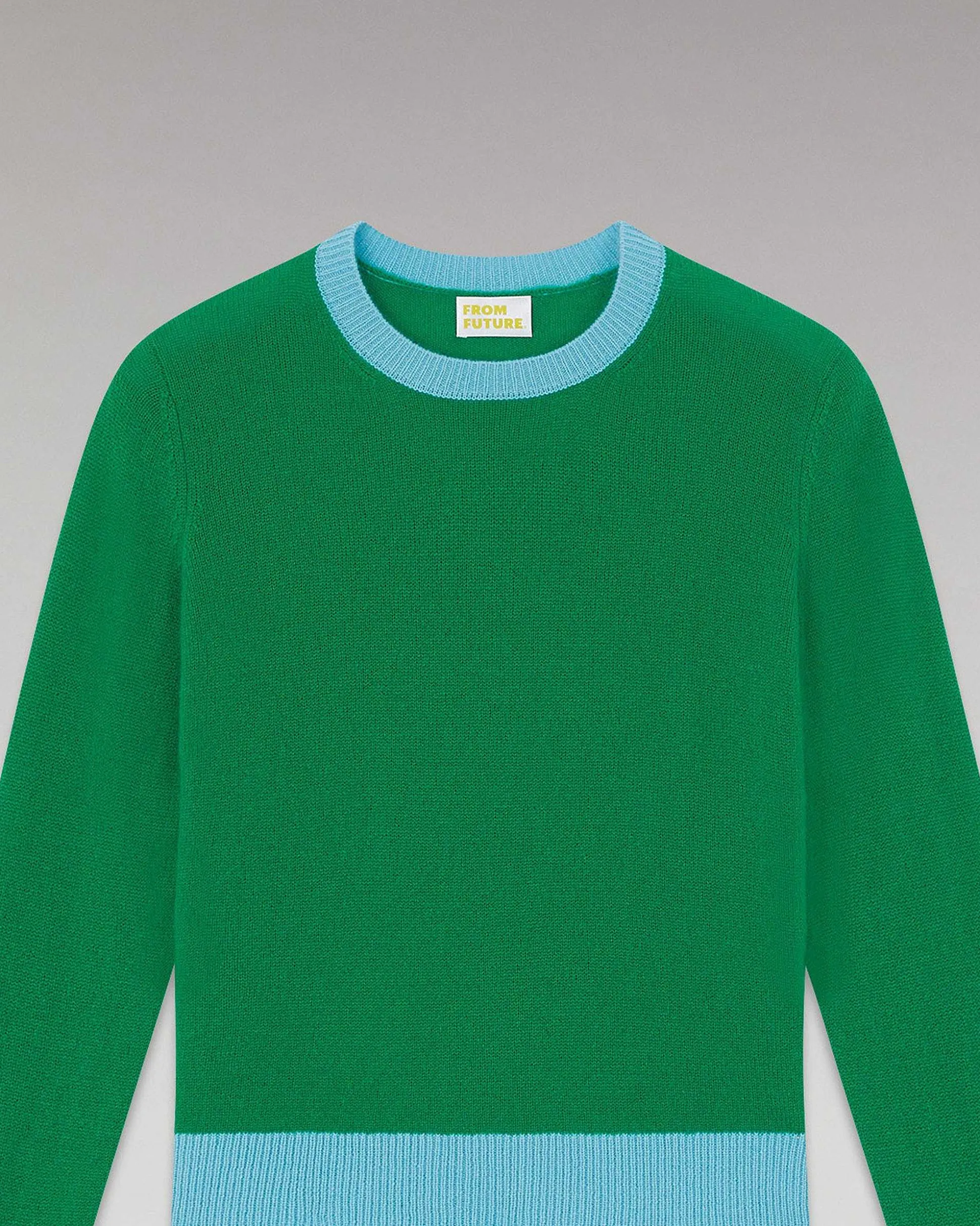 Pull Col Rond Bicolore Leger