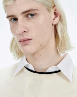 Pull Col Rond Bord Contraste