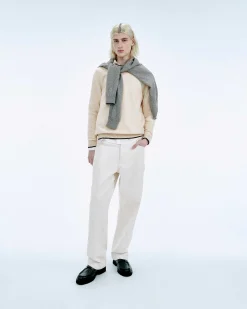 Pull Col Rond Bord Contraste