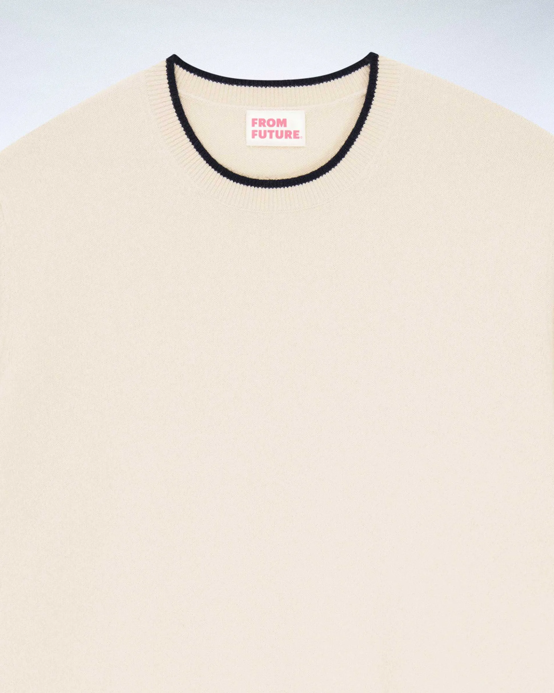 Pull Col Rond Bord Contraste