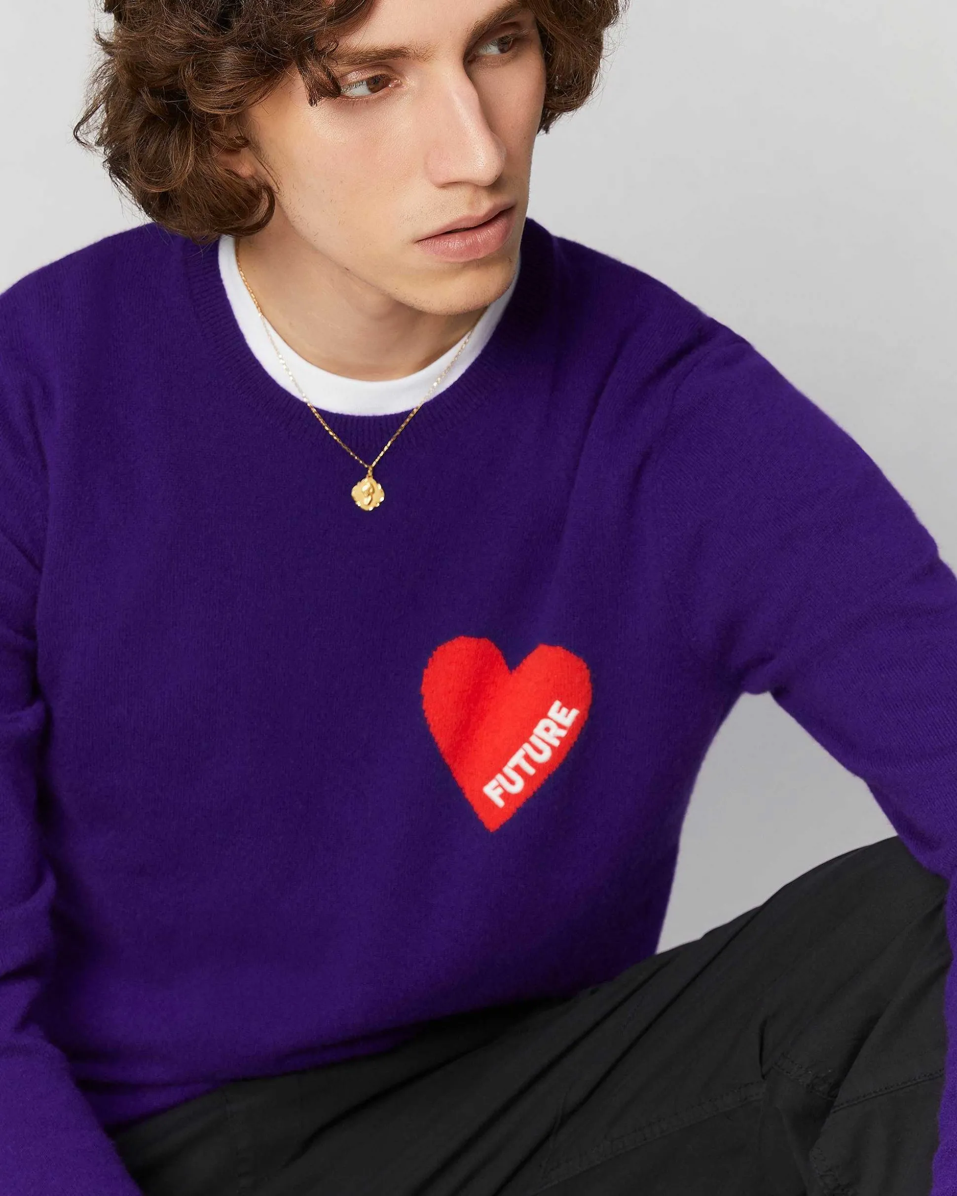 Pull Col Rond Coeur