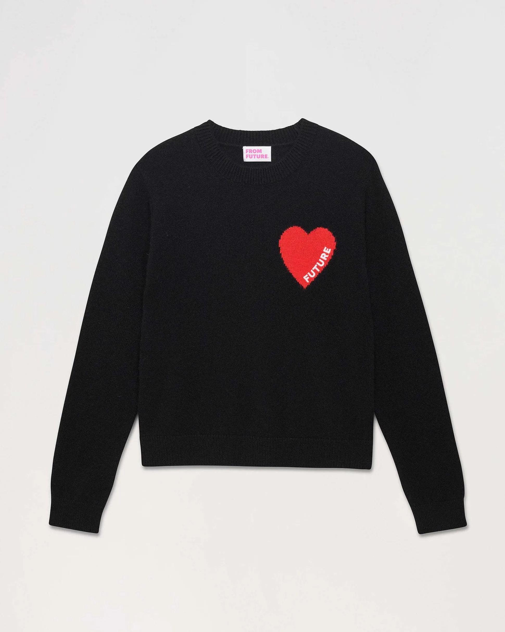 Pull Col Rond Coeur Leger