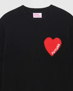 Pull Col Rond Coeur Leger