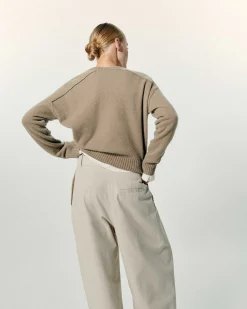 Pull Col Rond Coutures Apparentes