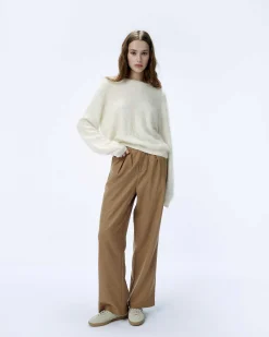 Pull Col Rond En Cachemire Brosse